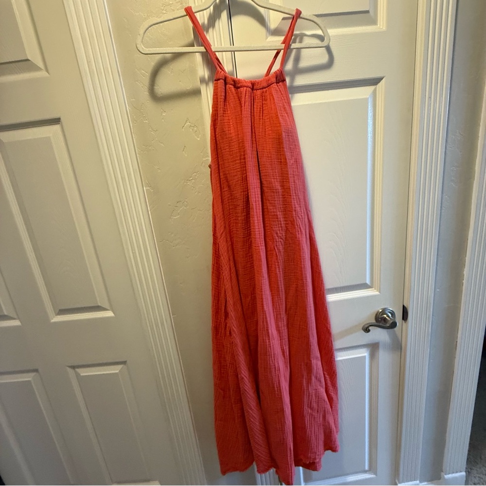 Shebird The Sofia Gauze Halter Bra Dress pink with pockets Size 3/S-M
